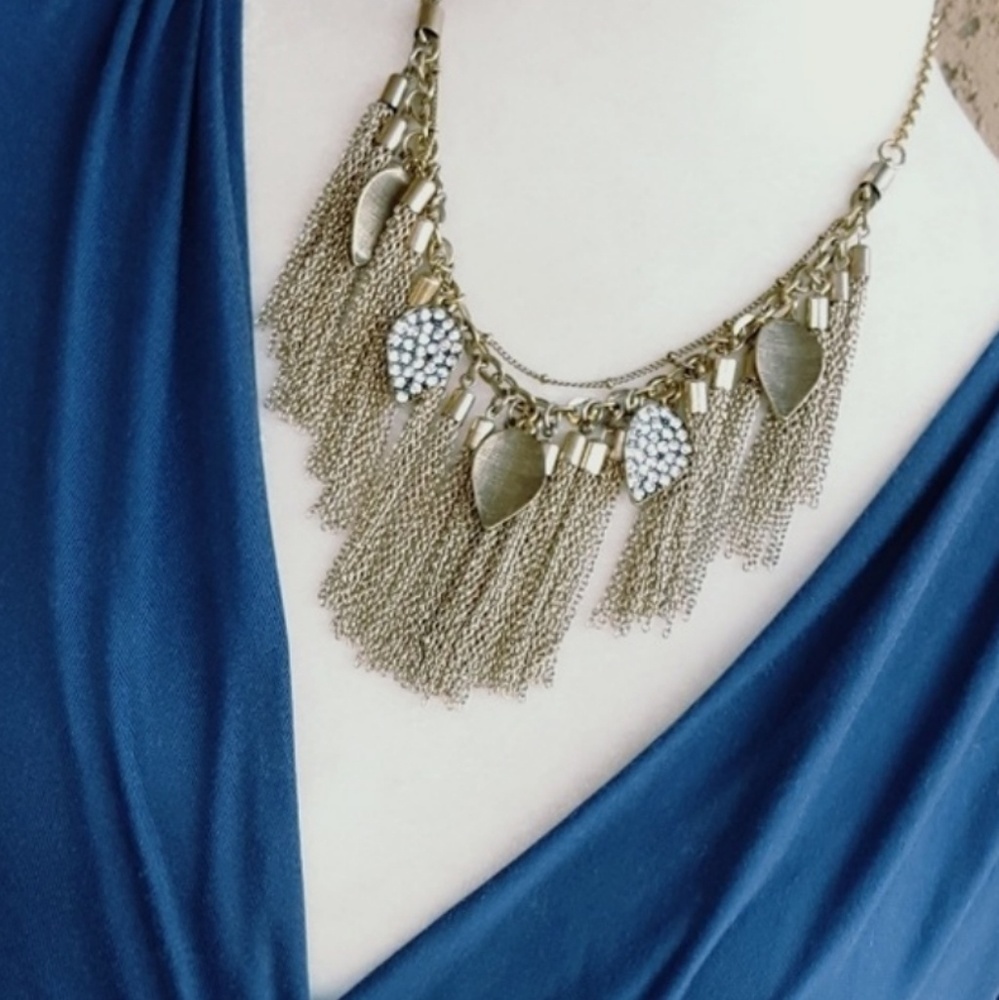 Anthropologie Gold Statement Necklace